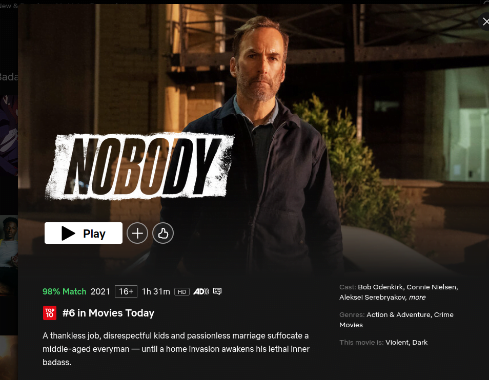 How to watch the movie Nobody with Bob Odenkirk on